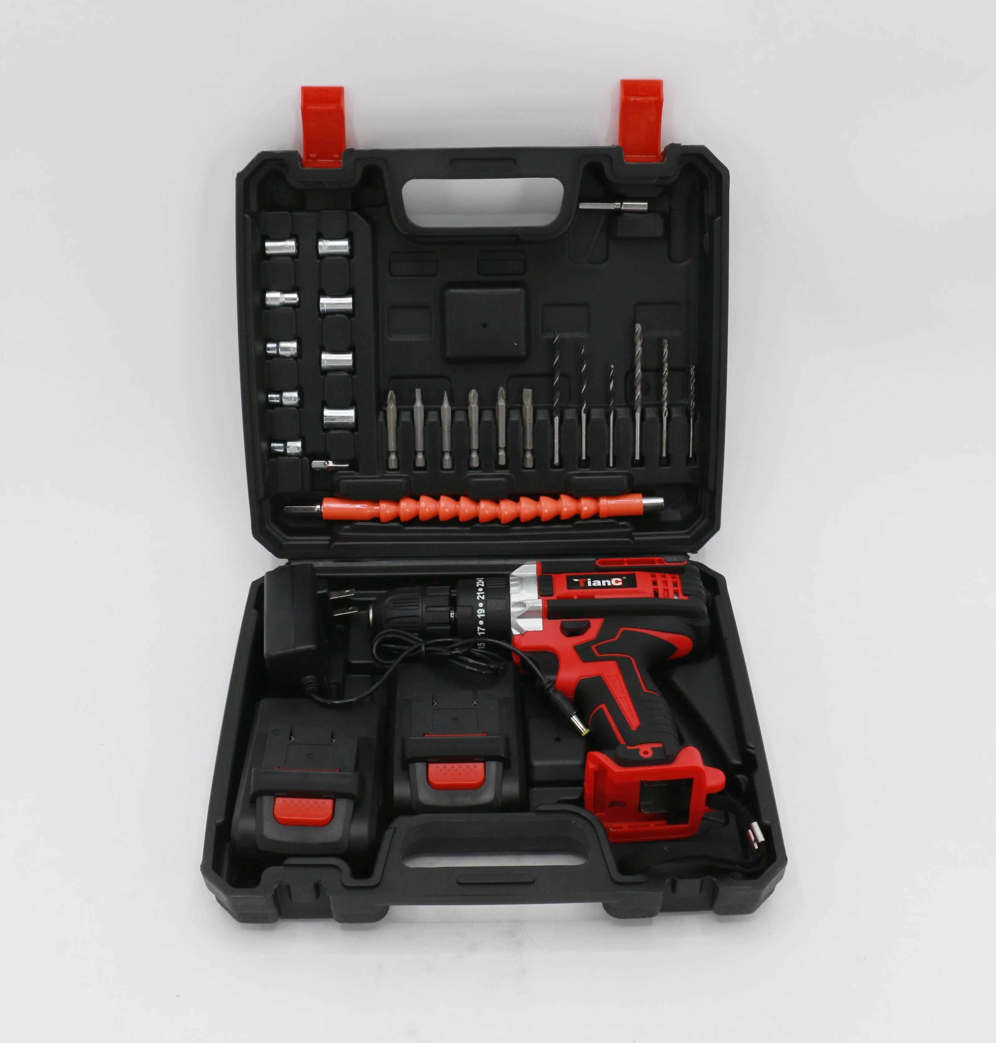 21V Custom Hand Drill Machine Lithium Battery Power Tools Drill Set Cordless Hammer Drill