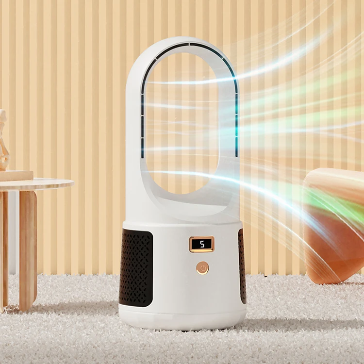 Mini Safe Leafless Table Fans WY-008 Desktop Portable WY008 Bladeless Fan Ventilator Air Outlet Safety Vaneless Fan