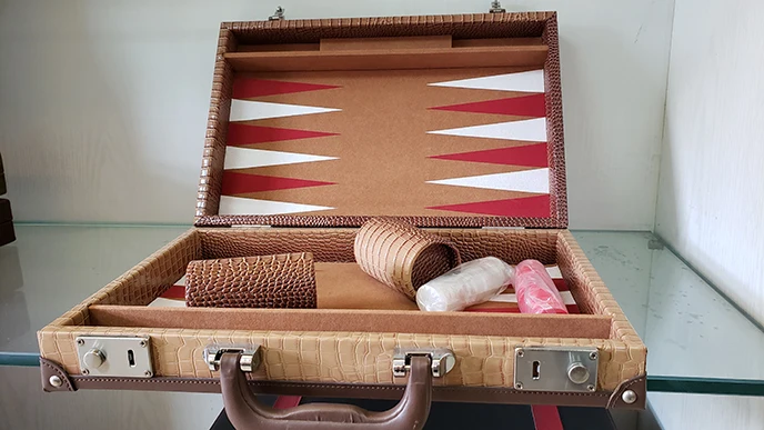 Кожаный backgammon tavla travel game роскошный набор для настольных игр
