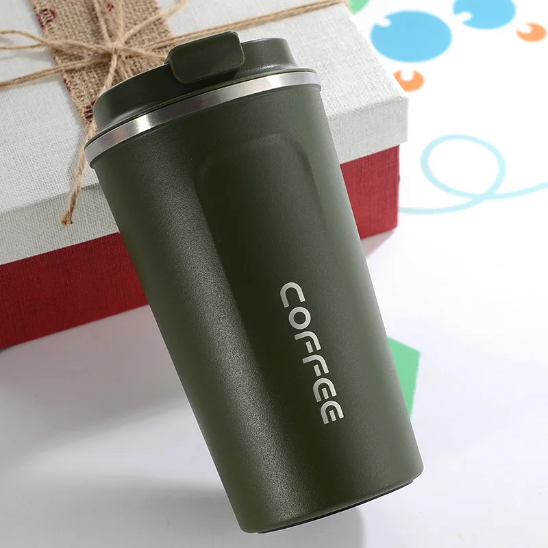 Durable Insulated Reusable Coffee Cup with Lid Sports Camping Thermal Mugs Stainless Steel Vacuum  Double Wall Travel Tumbler