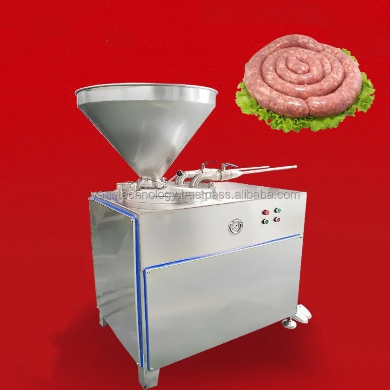 Stainless Steel Automatic Piston Sausage Meat Chicken Franks Sausage Filling Making Machine Small Ham Chorizo filler machine