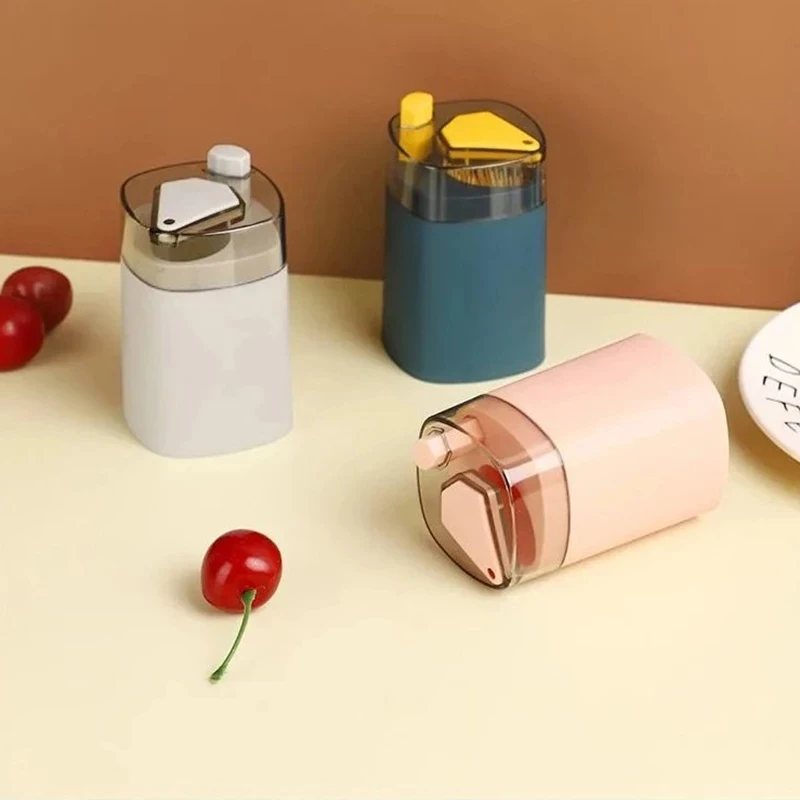 Creative Portable Automatic Pressing Toothpick Box Toothpick Holder for Household Living Room