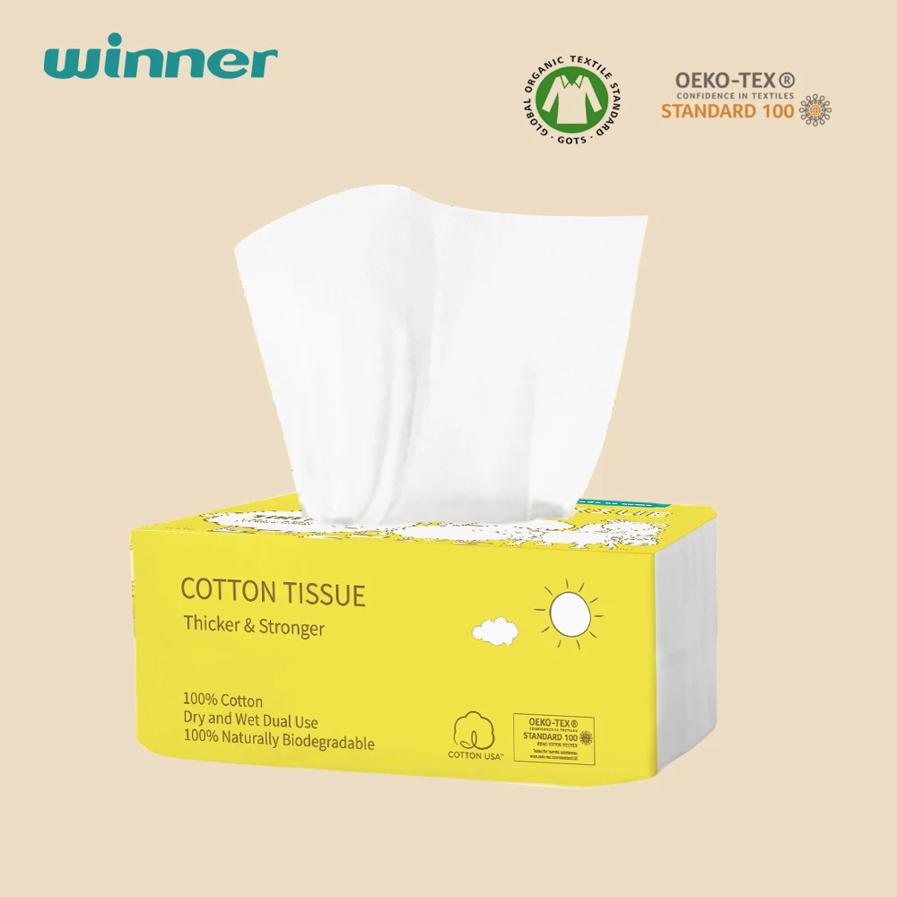 Фабрика Purcotton, Нетканая хлопчатобумажная салфетка из спанлейса, органическое хлопчатобумажное полотенце, Детская салфетка для лица для очистки чувствительной кожи лица