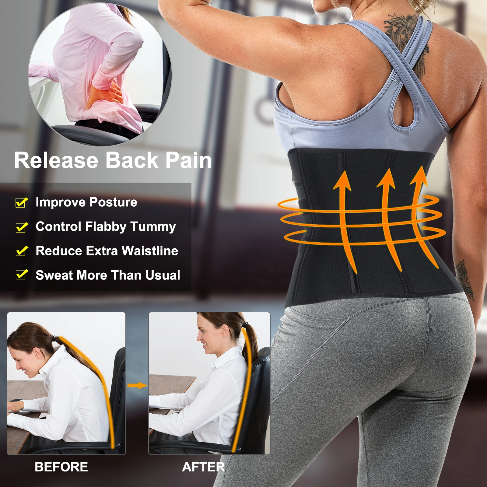 Wholesale Adjustable Fitness Hooks Tummy Trimmer Slimming Sauna Sweat Women Waist Trainer Corset Body Shaper Colombian Girdles