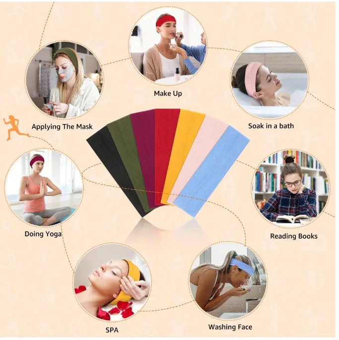 Trendy High Elastic Solid Color Headband - Sports Sweatband for Yoga, women Hair Accessory