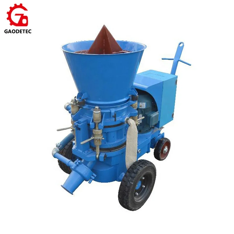variable output spray refractory dry mix rotor refractory gunning machine for sale