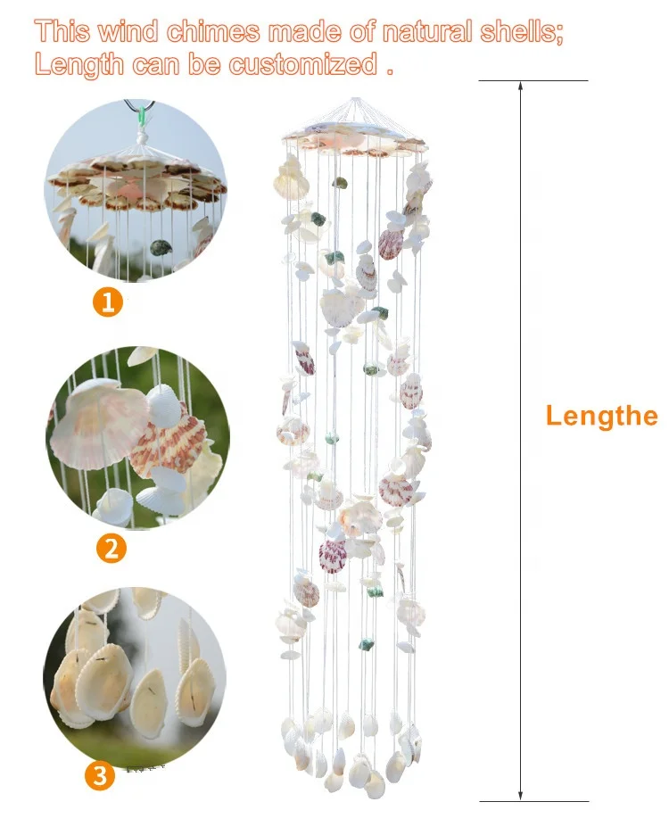Shell Crafts wind chimes made of Natural seashells with Best Quality