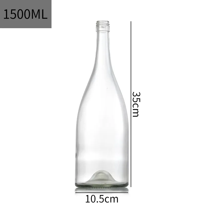 Wholesale 750ml empty amber green glass wine bottle for liquor spirits Champagne