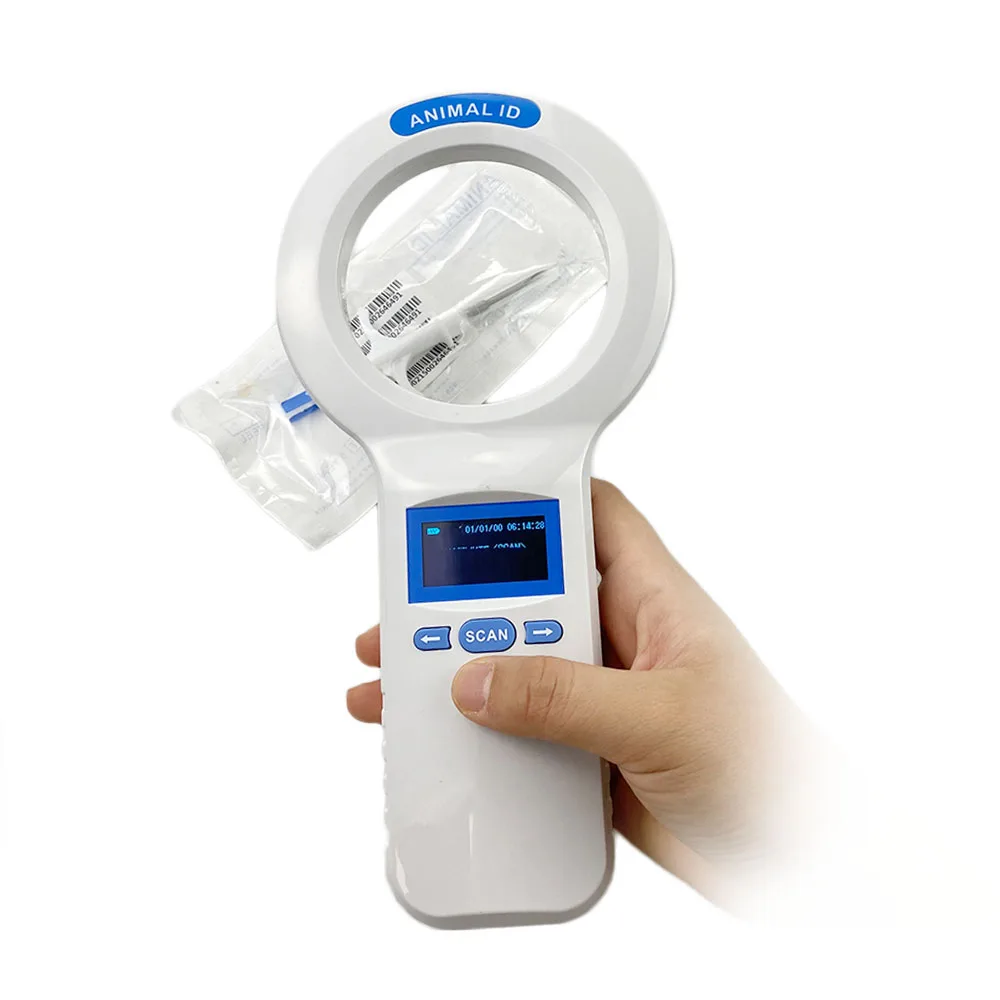 Low Frequency 134.2khz RIFD Animal ID Microchip Glass Tube Tag Scanner Reader