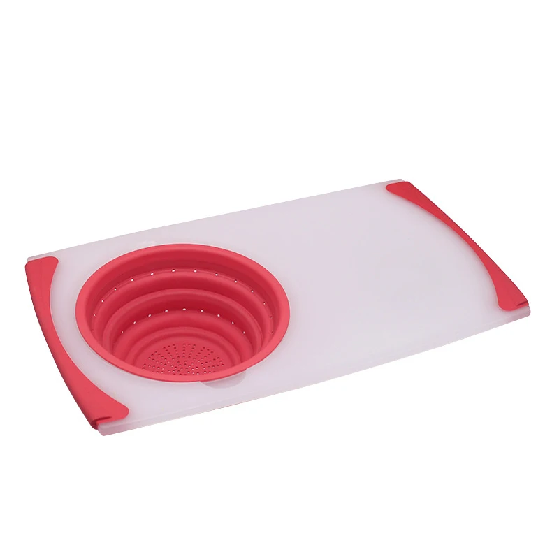 Over Sink Cutting Board Strainer Universal Innovative and Multi-function Chopping Board Sink Cutting Board Kitchen Tools 2 in 1