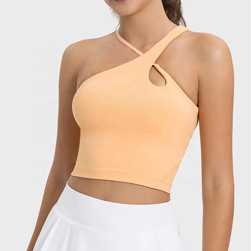 Custom Fashion Thin Strap Sport Yoga Bra Adjustable High Supports Gym Fitness Running Women Sports Vest Tops