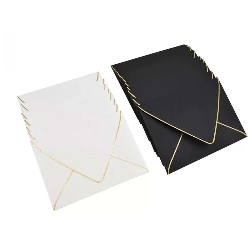 High quality Custom transparent white butter paper envelope for gift card packaging