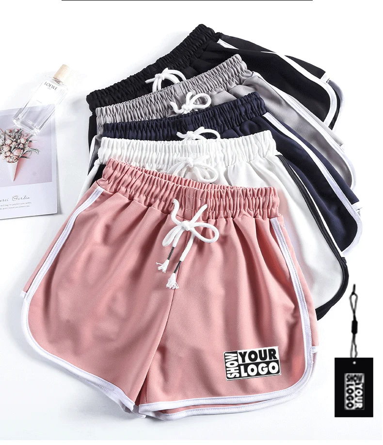 Free shipping custom design casual summer women shorts optional color sports shorts for women