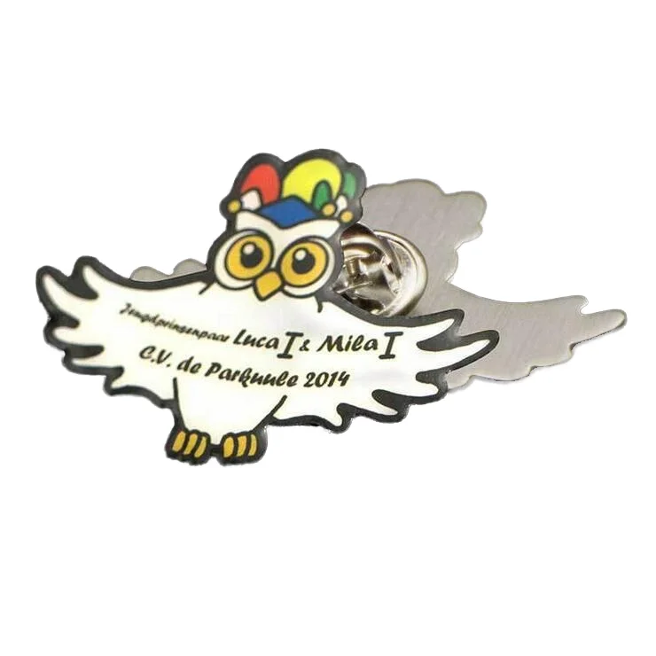 Promotional Custom Enamel Metal Lapel Pin Badge 3D Design Die Cut Printing on Brass for Fashion Gift Use Magnetic or Pin Back