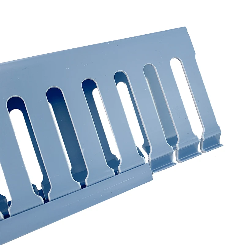 WBO wire Slot 40*35 Raceway Cable Wring Good Insulation Slotted Insulation Pvc electrical Cable Trunking Blue Wiring Ducts