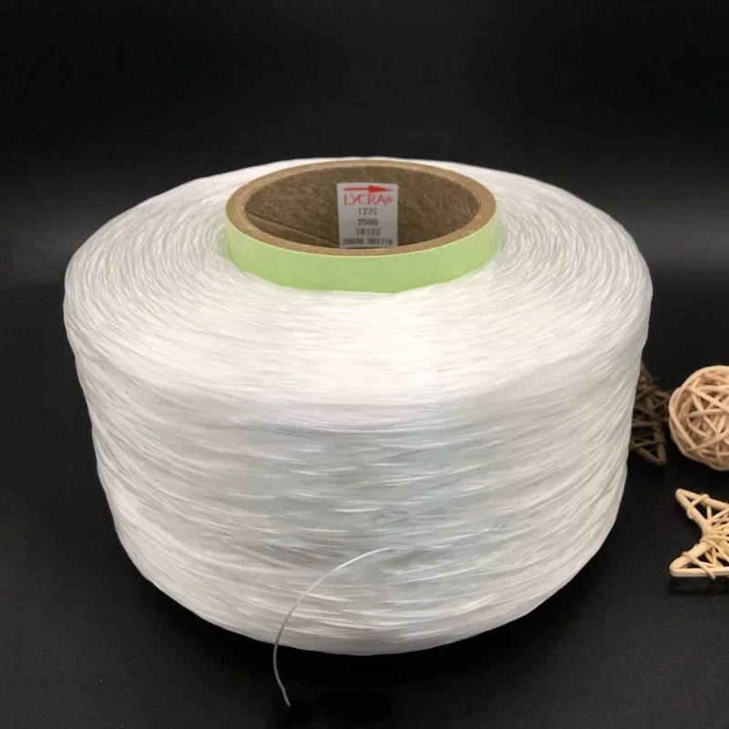 Original carton transparent elastane lycra fiber 2240D AA grade 2500 decitex 0.8mm diameter bright bare spandex yarn