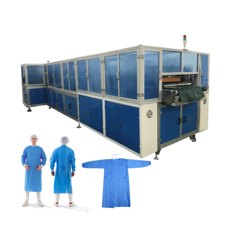 Gowns Making Production Line Medical Clothing Scrub Scrubs Hospital Disposable Gown Machine
