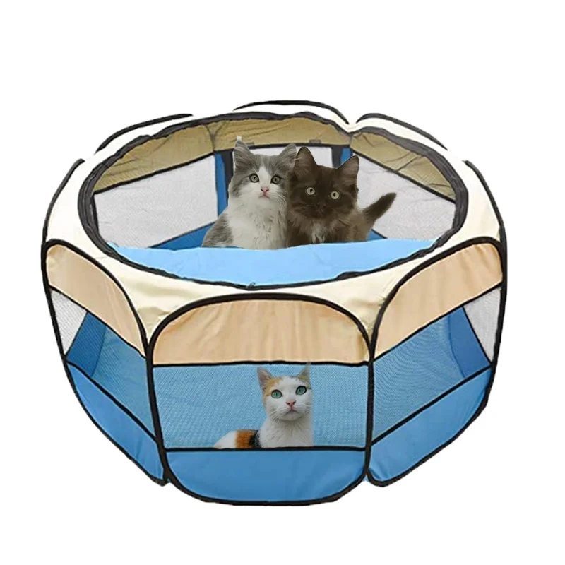 Free Sample Outdoor Pop Up Rabbit Playpen Portable Sun Proofed Cat Tent Pet Exercie Playhouse For Dogs Ferrets Small Pets
