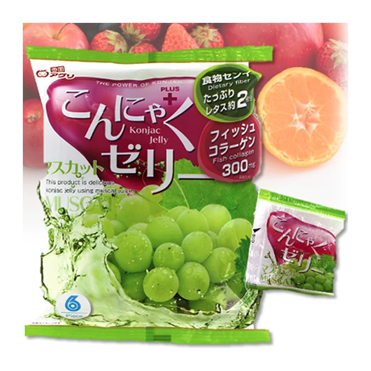 Japanese Ball Candy Mini Kid Sweet Pudding Fruit Konjac Jelly