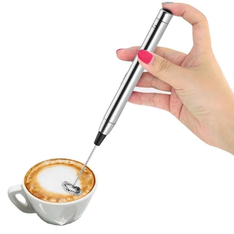 3V portable Stainless steel electric whisk Slim Hand hold whisk Mini egg bubble machine milk frother