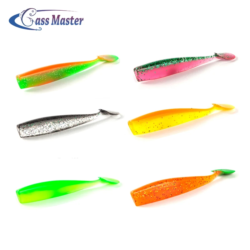 Bass master Fishing soft bait lures 100mm 7.7g Soft Plastic Shad Worm lures Carp Artificia Wobblers pesca lure