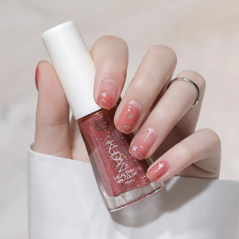 Private Label 40 Colors Cruelty Free Frosted Nail Polish Bottle Organic Long Lasting Peel Off 10ml Natural Nail Polish