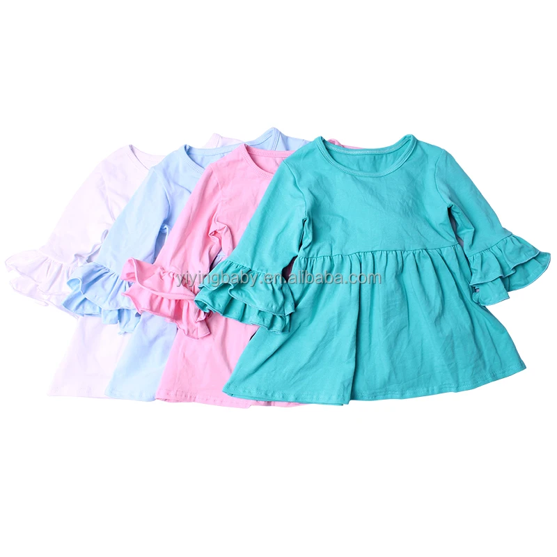 Baby Girl Boutique Dress Girl Dress With Flower Patterns Baby Girl Dress With Long Sleeve