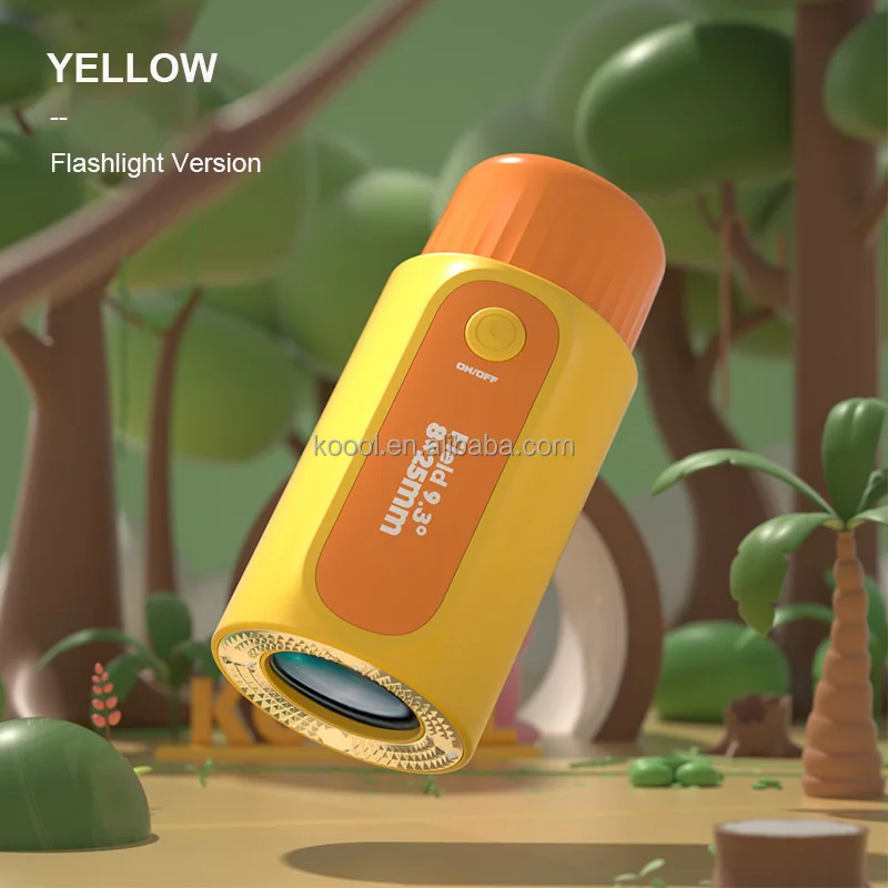 Unique Design ABS Plastic Craftes LED Flashlight Standard 8x25 Creative Gift For Kids Telescope Toy