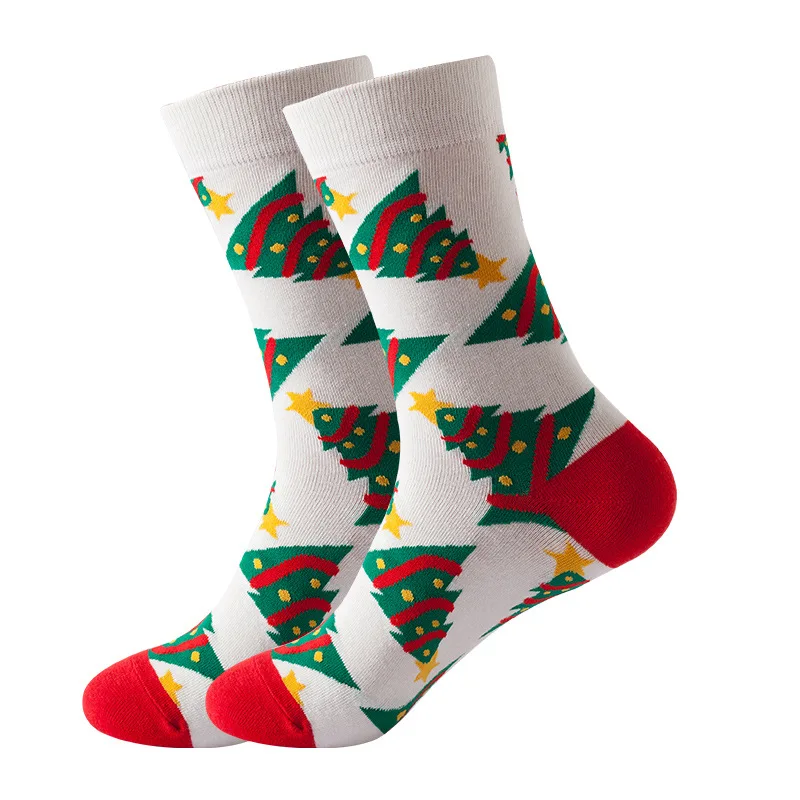 Jingwen new Christmas snowflake Christmas tree pattern Christmas socks gift
