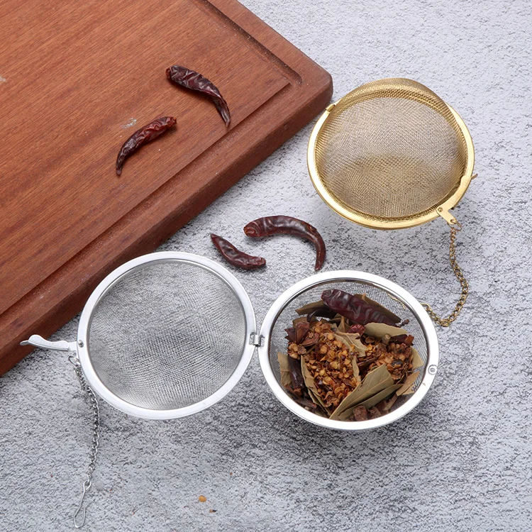 Wholesale Mesh Tea Filter Ball Food Grade Stainless Steel Tea Strainer