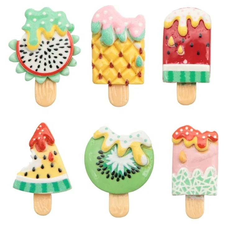 Wholesale Summer Fruit Flat Back Planar Resin Cabochon Charms For Diy Decoration Crafts Accessories Bow Center Decor 17785