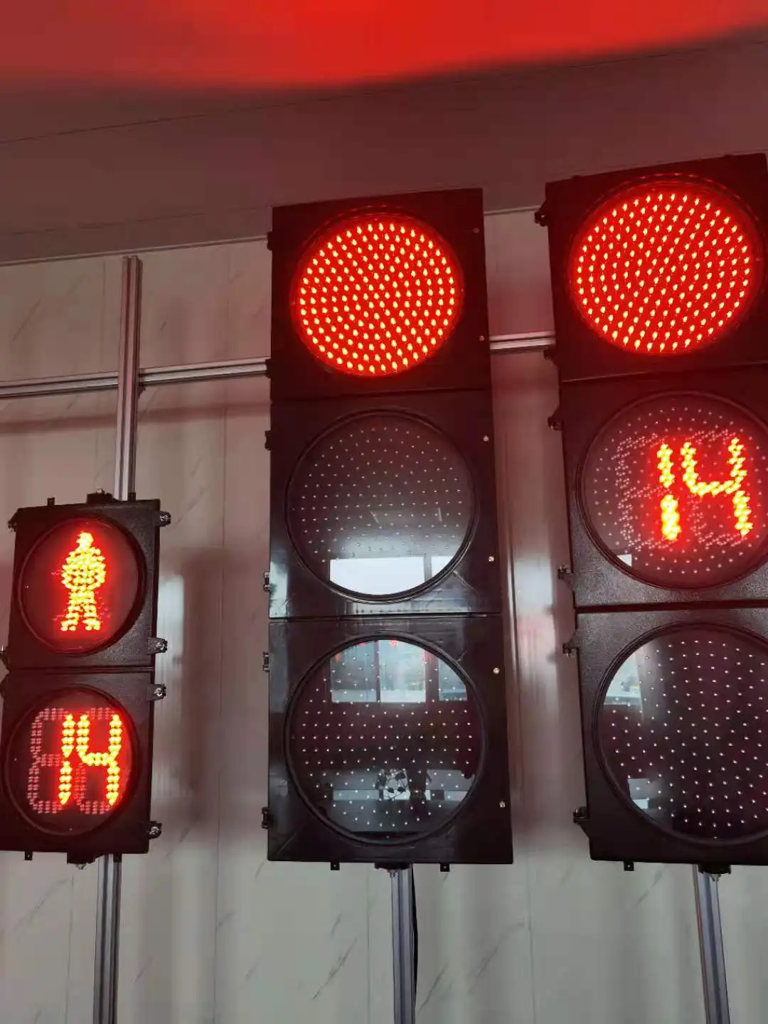 400mm Ryg Full Screen LED Traffic Signal Light with Countdown Timer