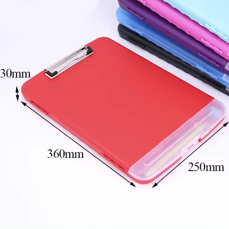 Custom LOGO Multifunction Foldable Sublimation A4 Plastic Nursing Storage Clipboard