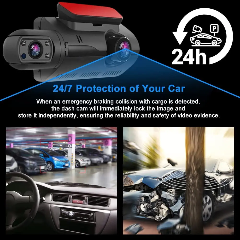 Driving recorder A68 dual lens front dash cam and rear dual recording IPS screen with WiFi version HD night vision dash cam