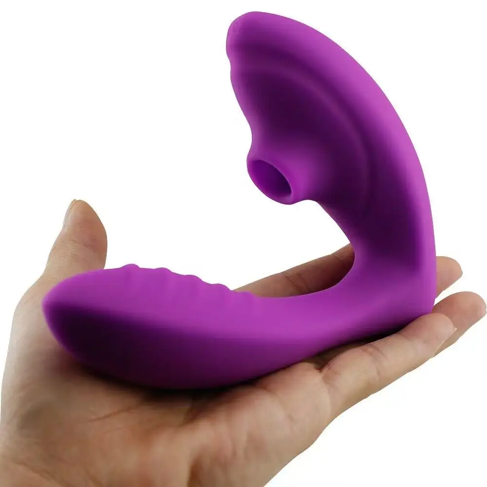 Best 2 In 1 Dual Head Sucking Dildo Vibrator For Female Masturbators G-spot Clitoral Stimulator Woman Nipple Sucking Vibrator