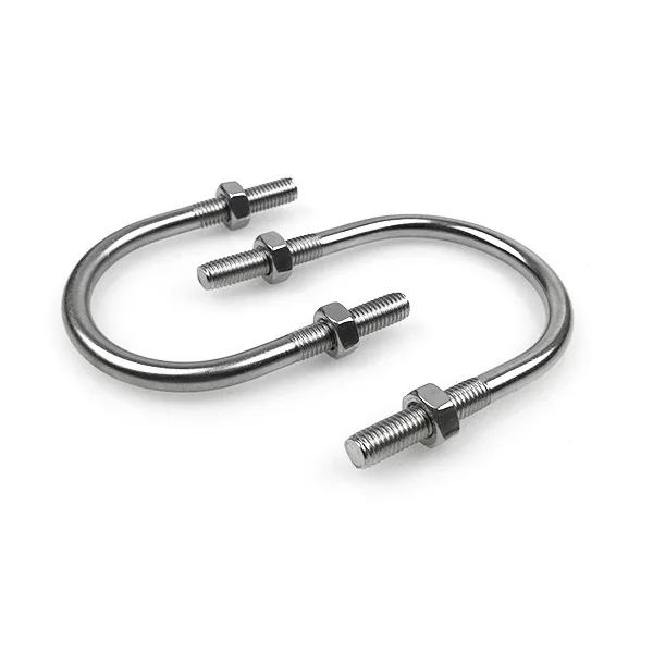 
AISI 304 round U bolt with nut and plate M16 