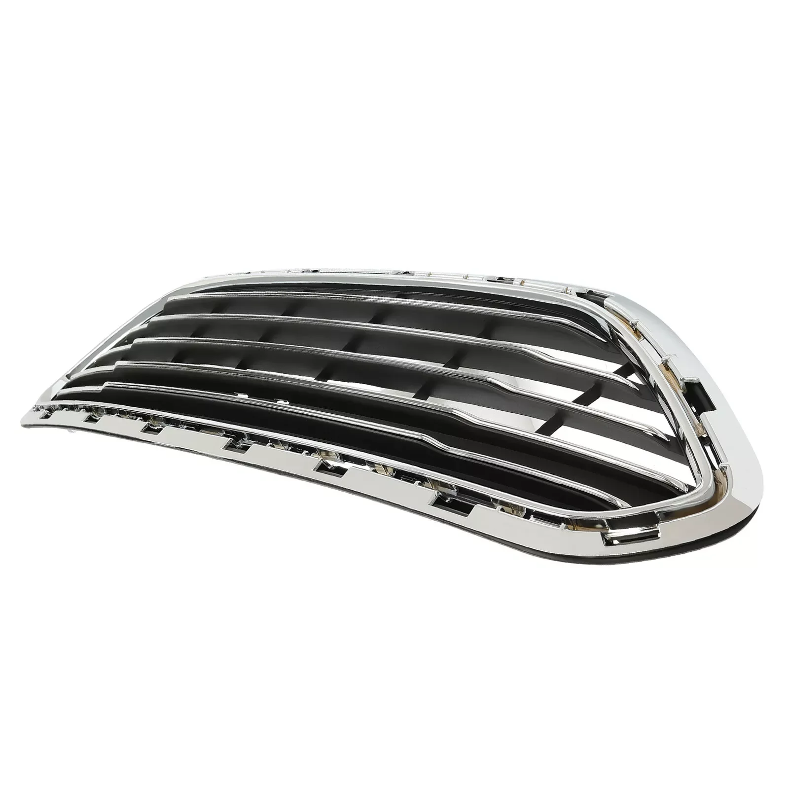 For Ford Fiesta Sedan 4-Door 2014-2019 Mesh Front Bumper Grille w/Chrome Trim