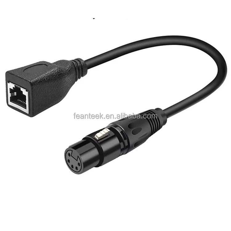 High quality XLR RJ45 Aadpter Cable XLR 5pin Female male to RJ45 Female DMX Adapter Converter Cable