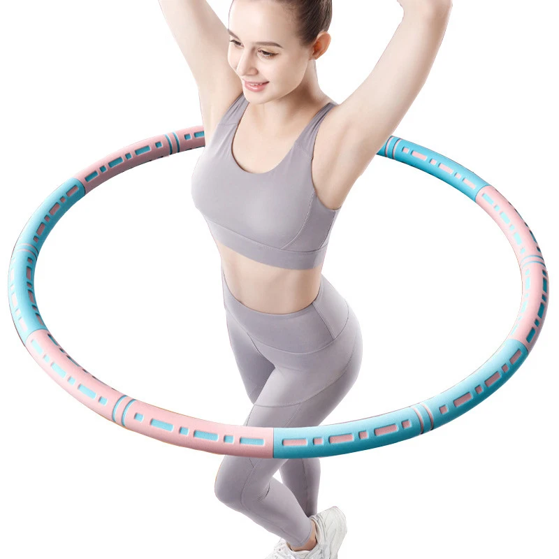 Hot Sale Stainless Steel Two-color Foam Hula Ring Removable Fitness Hoop Ring Circle