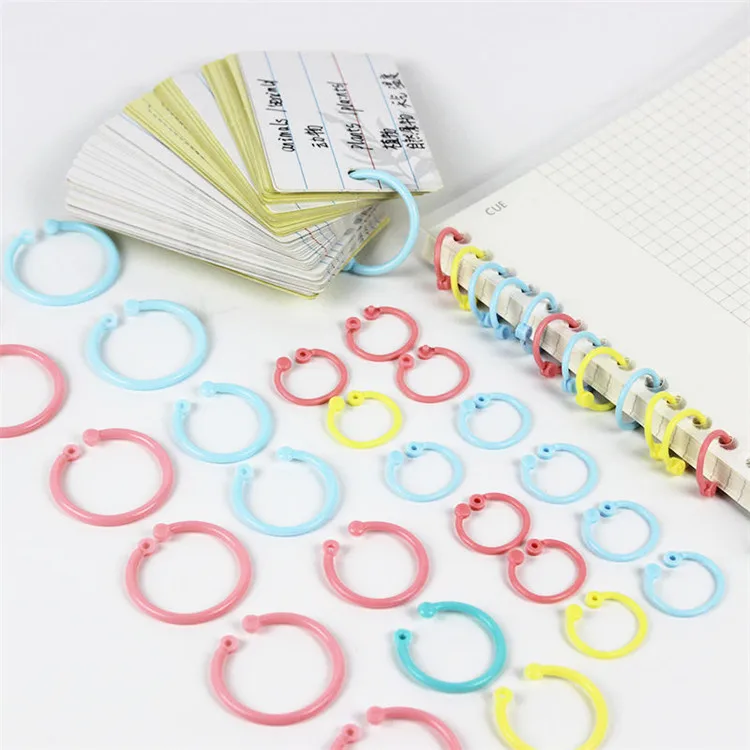 Loose-leaf binding ring buckle loose-leaf book binding plastic random ring transparent opening snap ring