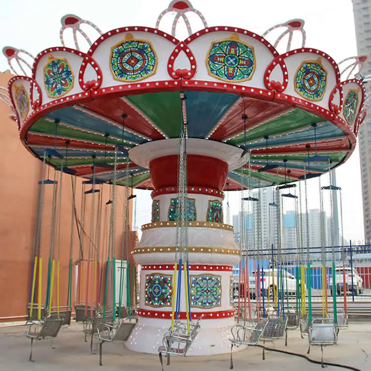 Cheap kids equipment shopping mall customized amusement rides flying chairs swing ride for sale