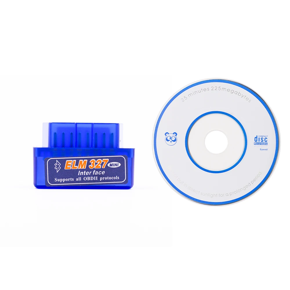 Blue V2.1 Mini Elm327 Obd2 Scanner OBD Car Diagnostic Tool Code Reader For Android Windows Symbian English