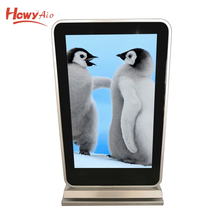 10inch 1024*600 16:9 Aluminium Casing Portable Digital Photo Frame Floor Standing Advertising Player with USB Interface