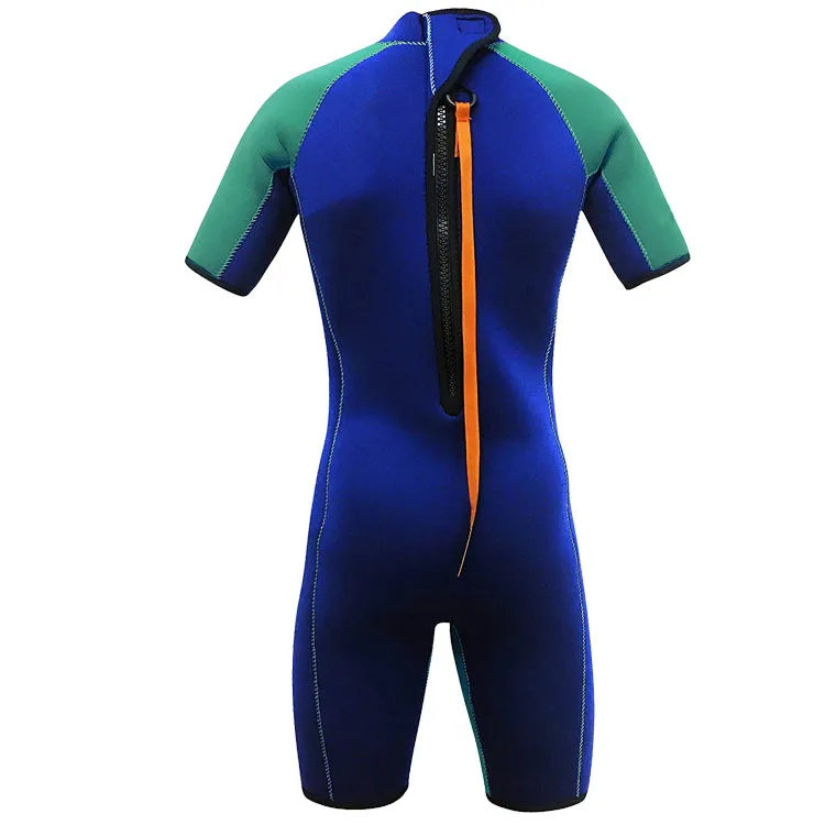 Customized Short Sleeve Children Zip Swimming Wet Suits 5Mm Neoprene Diving Surfing One Piece Kids Wetsuit