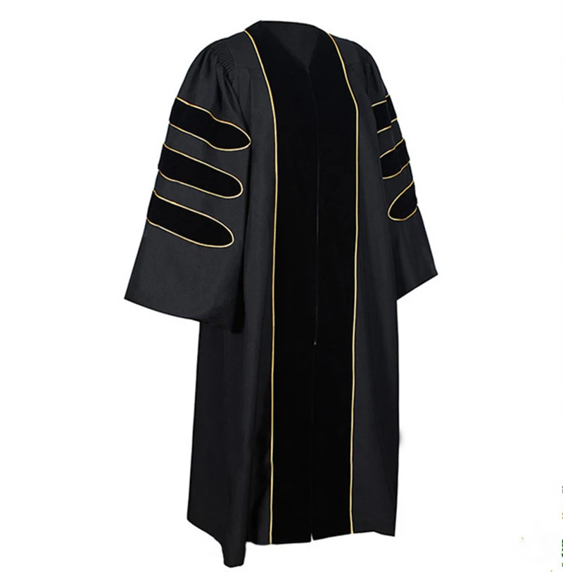 Classic Customs Logo Adults Available Graduation Gown For University College graduation gown black