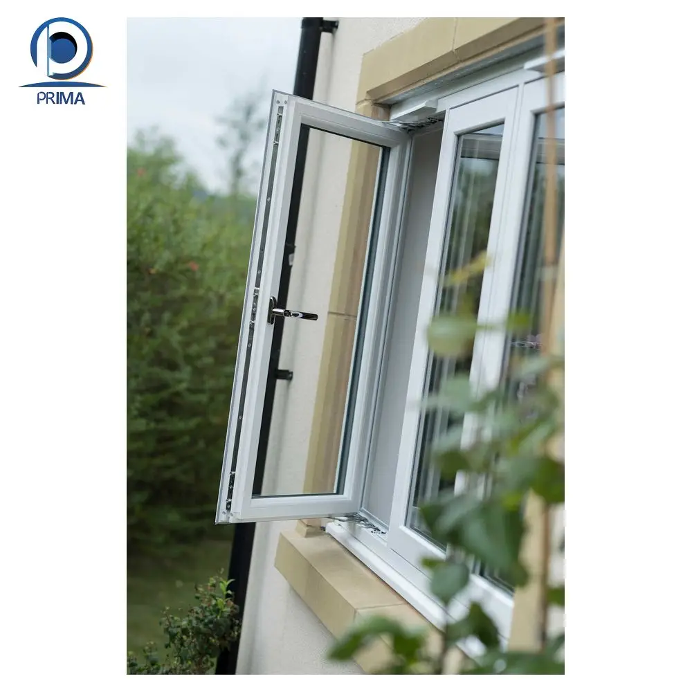 Prima Upvc Glass Window Simple Design Upvc Window Upvc Casement Window Waterproof