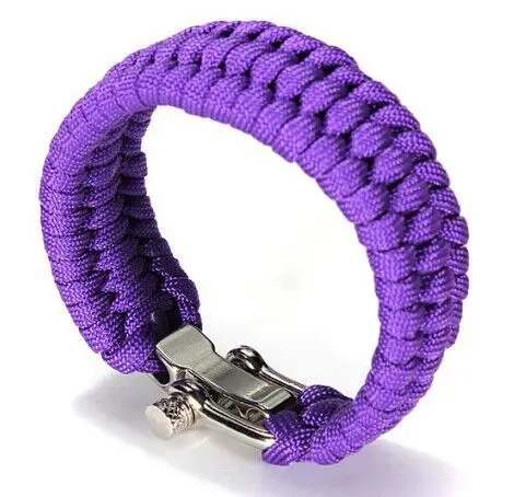 Tactical Paracord EDC Bracelet Steel Buckle Rope Latest Paracord Bracelet Adjustable Outdoor Survival Bracelet