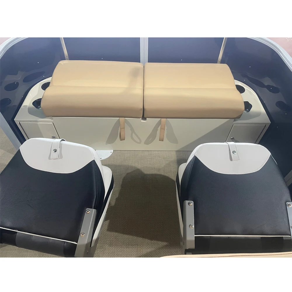 Recreational Party and fishing pontoon boat 22 foot for lakes or offshore waters