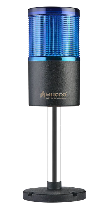 
High Quality Best Selling Steady Led Signal Tower Warning Light Blue Light 24V/DC ABS Housing Polycarbonate Lens 