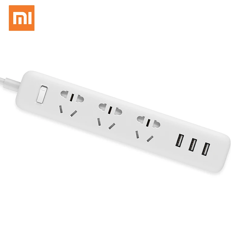 
[Global version] Original Xiaomi MI Power Strip 3 USB Ports Smart Fast Charging Standard Extension Socket Plug 
